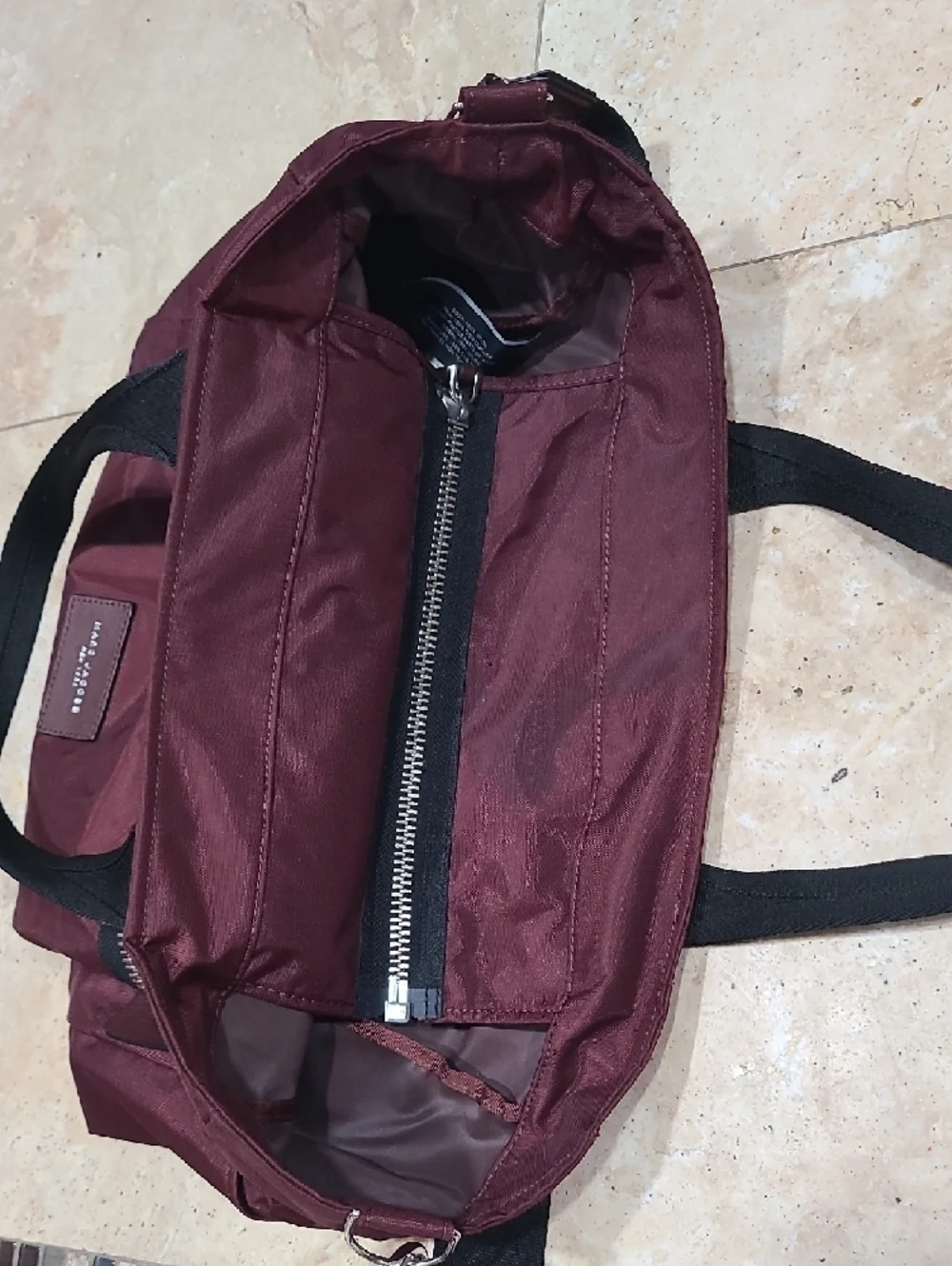 Marc Jacobs Baby Diaper Bag in Burgundy. It does not come With Changing Pad.